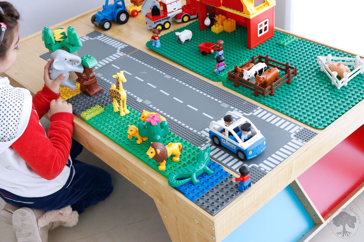Kidkraft Juego De Mesa Con Bloques De Construcción Lego