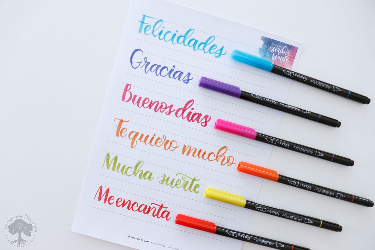 Rotulador Tombow - Con punta de pincel para lettering - Three Feelings