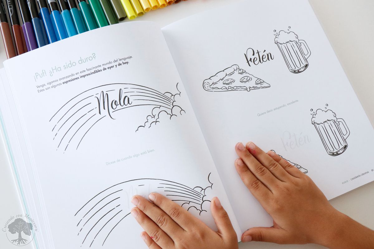 Cuaderno de Lettering para Niños y Niñas - Aprende y Practica: Libro con  más de 120 páginas de teoría paso a paso, técnicas de caligrafía,  plantillas
